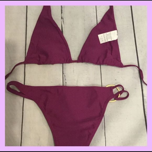 NWT, CIA.MARITIMA Purple Bikini w/Gold Accents - Medium - Picture 7 of 8